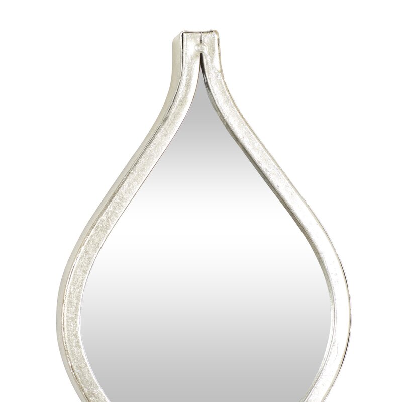 Metal Slim Stacked Chain 5 purchases Layer Wall Mirror with Tear Drop Pattern, Silver